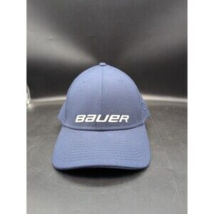 Bauer Fitted Flex Fit Hat Medium/Large New Era Blue Hockey M L Hockey